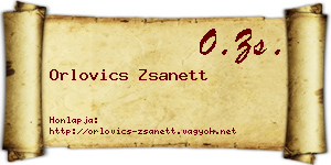 Orlovics Zsanett névjegykártya